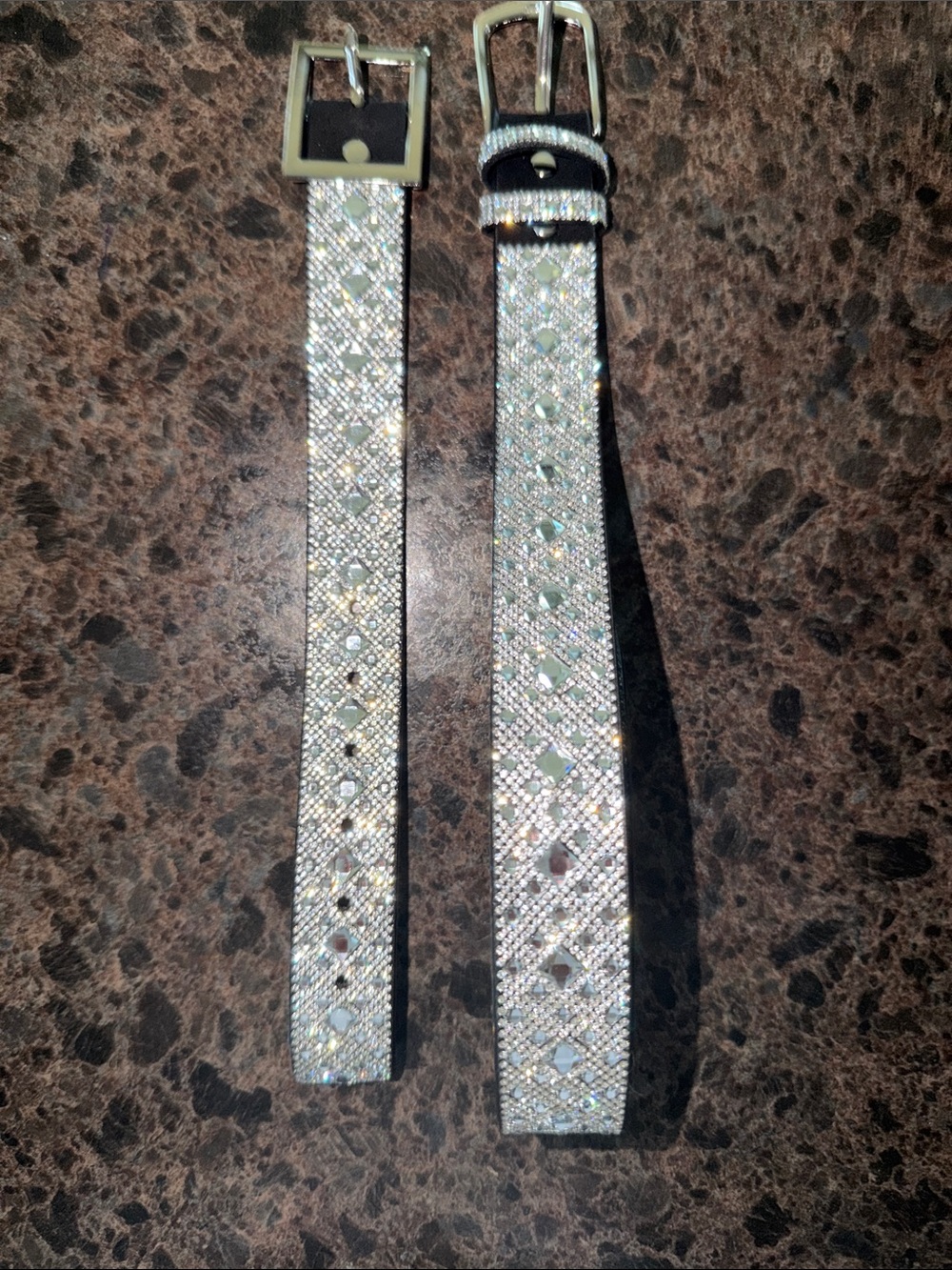 Jacqueline Kent Crystal-Embellished Black Women's Belt with matching cuff